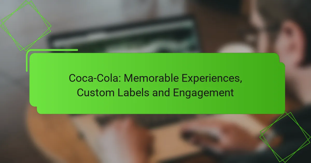 Coca-Cola: Esperienze Memorabili, Etichette Personalizzate e Engagement